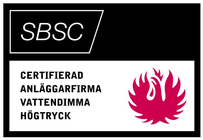 Exting är nu certifierad som anläggarfirma för vattendimma!